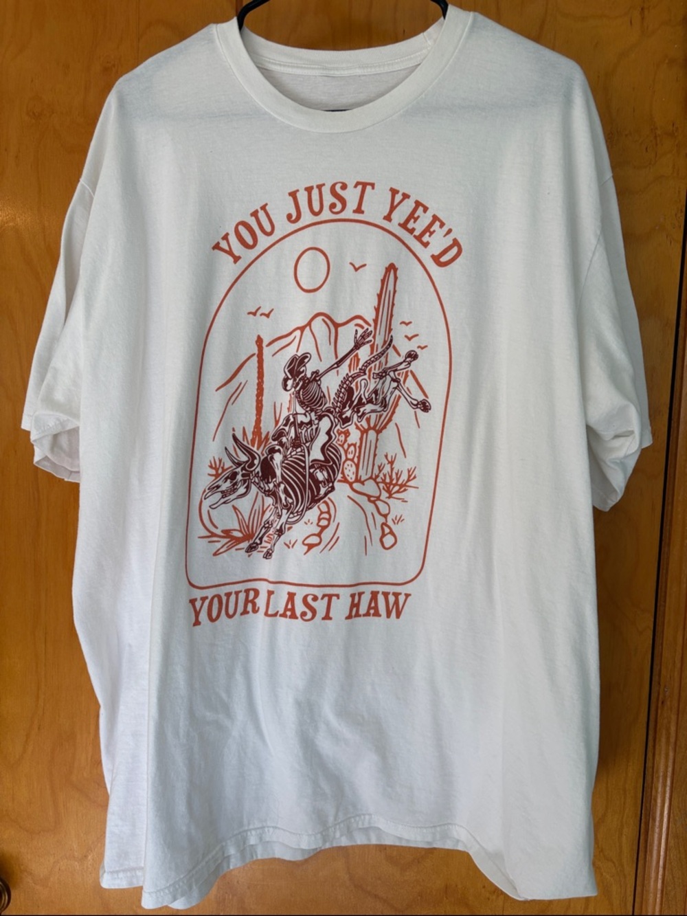 White Graphic Tee Western Print